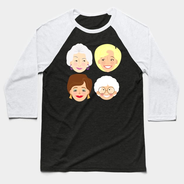 The Golden Girls Baseball T-Shirt by ChrisPaulFarias